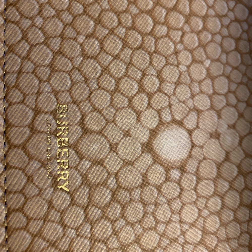 Burberry Jessie Stingray Print Leather Light Sand Gold Shoulder Bag Handbag NW - Picture 5 of 11